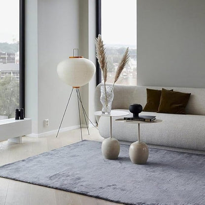 Japanese Paper Floor Lamp,Akari Noguchi Style Paper Floor Lantern Lamp,Noguchi Handmade Rice Paper Standing Lamps for Living Room,Bedroom, Office(E26/E27)