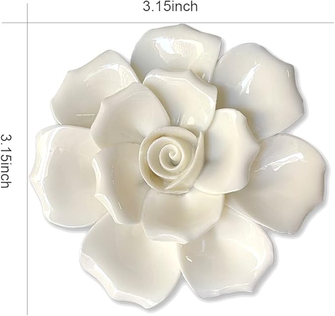 Insiswiner Wall Sculptures, Decorative 3D Art (White)