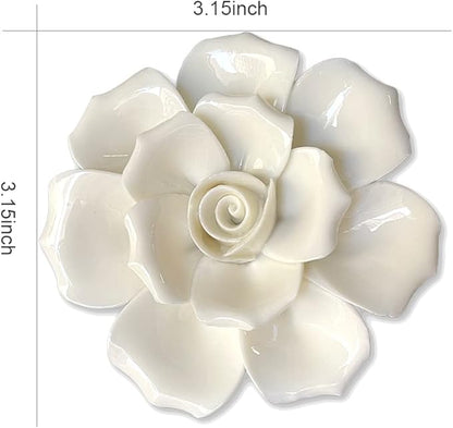 Insiswiner Wall Sculptures, Decorative 3D Art (White)