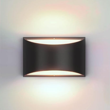 rosykite Smart RGB and Double White Outdoor Wall Sconces, WiFi Modern Wall Lights with App & Voice Control, Music Sync, IP65 Waterproof Up Down Lights for Indoor or Outdoor Porch Patio Garage
