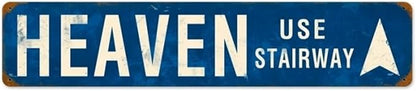 Retro Metal tin Sign Heaven Sign Funny Home Cave Garage bar Wall Decoration Vintage Metal Sign 4 x 12 inch