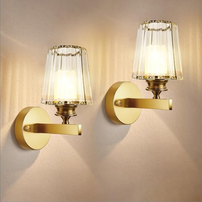 Adetu Crystal Wall Sconces Set of Two, Battery Operated Wall Sconce with 10000mAh Dimmable Magnetic Bulbs and Remote, RGB Rechargeable Wall Lights for Bedroom Living Room Hallway Decor