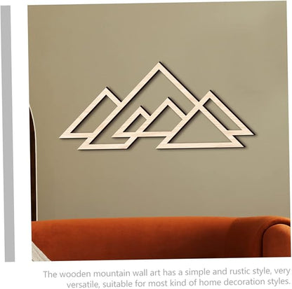 Cabilock Wooden Mountain Wall Art Decor Creative Wooden Wall Panel for Home Office and Living Room Unique Housewarming Abstract Nature-inspired Decoration