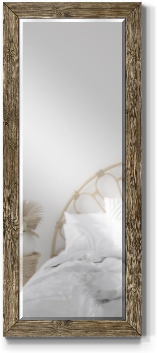 Barnwood Wood Full Length Mirror - Distressed Tonal Walnut (AR2-L05S)