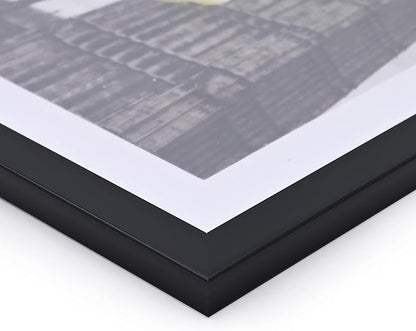 4x6 Picture Frame Set of 9, Display Pictures 3.5x5 with Mat or 4x6 without Mat, Multi Collage Gallery Square Photo Frames for Wall or Tabletop, Black