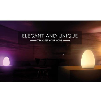 Mr.Go 8-Inch Rechargeable LED Egg Light - Dimmable Baby Night Light with Remote, 16 Colors & 8 Brightness, Waterproof & Drop Resistant, Portable Bedside Lamp for Kids Bedroom, Home Patio Party Decor