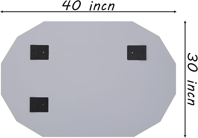 AUYHM Frameless Bathroom Mirror 30x40,Bathroom Mirrors for Over Sink,Oval Bathroom Mirrors Beveled Edge entryway Horizontal and Vertical,espejos decorativos de pared