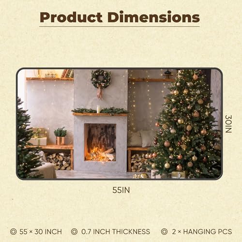 Antok 55x30 Black Metal Framed Bathroom Mirror,Wall Mirror with Round Corners, Vanity Mirror for Over Sink, Anti-Rust Tempered Glass, Horizontal/Vertical Hanging for Bathroom, Living Room, Entryway