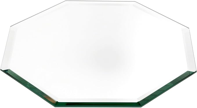 Plymor 10" Octagon, 5mm Thick Beveled Glass Mirror, Pack of 10