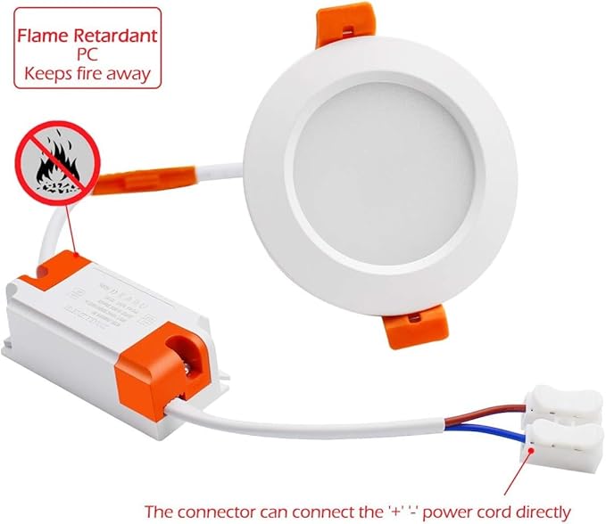 2 Inch LED Recessed Lighting, Dimmable Downlight 3W(35W Halogen Equivalent), CRI80, 5000K Daylight White Ceiling Light with LED Driver (24 Pack)
