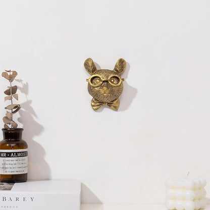 Animal Heads Wall Decor, Deer Head Wall Mount, Resin Animal Sculptures Head Wall Hanging Decoration for Family Living Room Bedroom Bathroom Kitchen Gift (Rat)