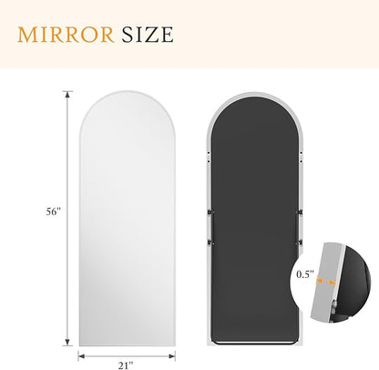NEWBULIG Full Length Mirror, Full Body Floor Mirror with Aluminum Alloy Thin Frame, Wall or Standing Mirror for Bedroom, Living Room, Dressing Room