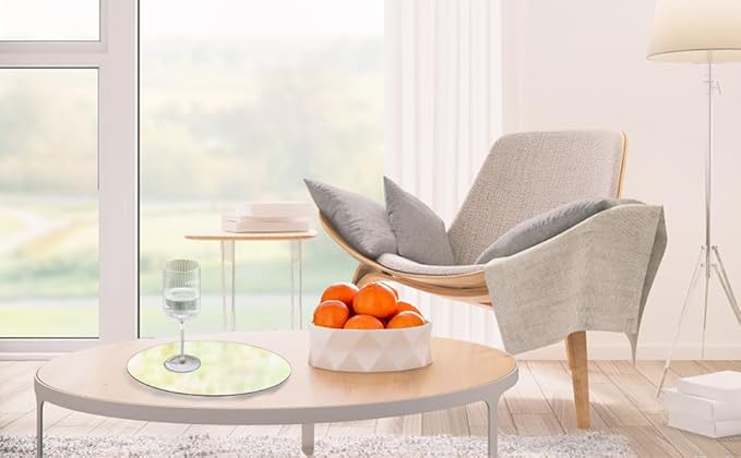 12" Round Mirror Plates, Glass Flat Mirrors, Circle Mirror Candle Plates for Table & Wedding Decorations, 2mm, 12 Pack