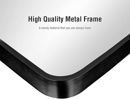 ITSRG Floor Mirror, Full Length Mirror with Stand, Arched Wall Mirror Full Length, Black Floor Mirror Freestanding, Wall Mounted for Bedroom, Black