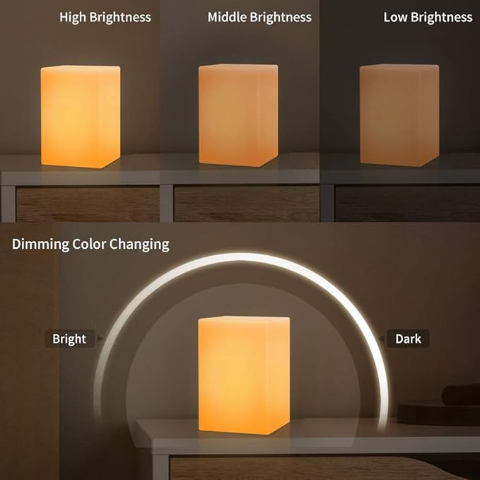 Cube Shape Color LED Mood Lamp, Rechargeable Dimmable Night Light with Remote Control 16 Dimmable Colors 4 Effects for Kids and Adults,Ambient Decorative Party Lighting (Cubic 10 * 15cm)