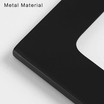 AMAATE 3 Piece Black Metal Wall Art, Modern Abstract Geometric Line Art Sculpture, Minimalist Hollow Out Metal Wall Decor for Living Room Bedroom Home Decor 14.6" X 22.5" in
