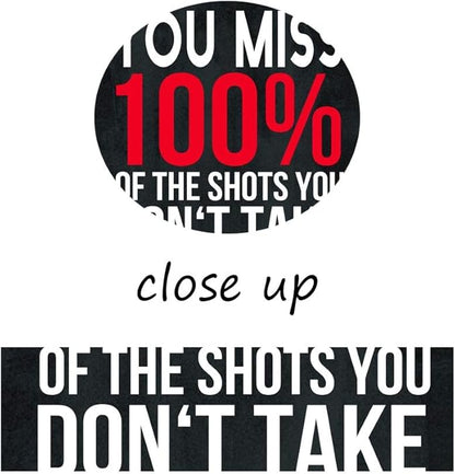 Michael Scott Framed Poster Wayne Gretzky Funny Print Art You Miss 100% Of The Shots You Don’t Take Easy Inspirational Canvas Giclee Office Artwork HD Print Modern Home Decor Easy to Hang-28"Wx44"H