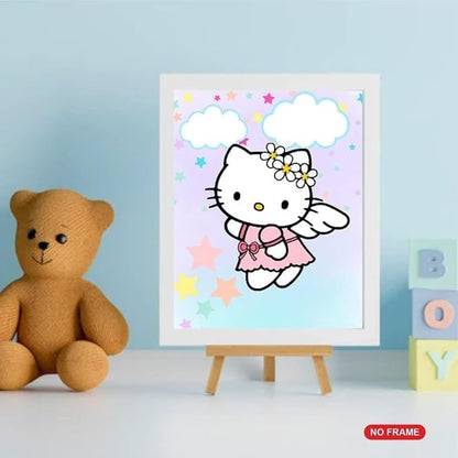 SYCART® Hello Kitty Wall Art Poster Prints, Posters for Girls Room, UNFRAMED Set of 8 ( 8x10 inches ), Kitty poster for girls bedroom, Kids Nursey Room decor, HelloKitty Decorations, Hello Kitty Watercolor poster