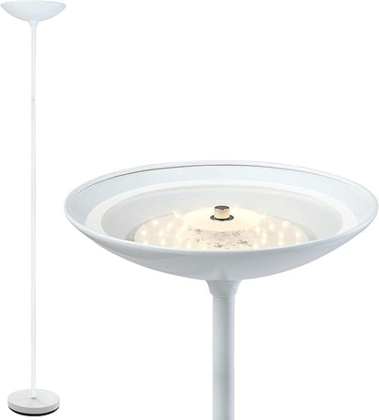 BoostArea Floor Lamp, 70.5‘’ Torchiere Standing Lamp, 20W 2000LM LED Halogen Floor Lamp,Stepless Dimmable, Touch Switch, Pole Sky Floor Lamps for Living Room, Standing Lamps for Bedroom, White