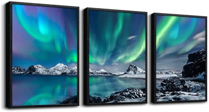 MHARTK66 Abstract Wall Art, 12x16in Set of 3 Piece Framed Draw, Modern Home Decor for Living Room, Bedroom
