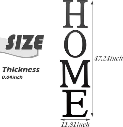 Zonon 3D Home Wall Decor Letter Sign Acrylic Mirror Wall Decor Stickers Family Farmhouse Decals for Home Room Bedroom Mirror Decoration 47x 11.8 Inch(Black)