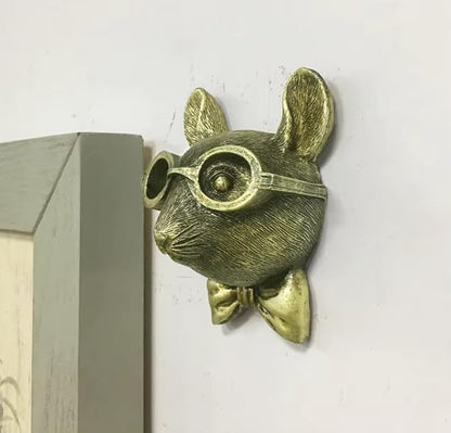 Animal Heads Wall Decor, Deer Head Wall Mount, Resin Animal Sculptures Head Wall Hanging Decoration for Family Living Room Bedroom Bathroom Kitchen Gift (Rat)