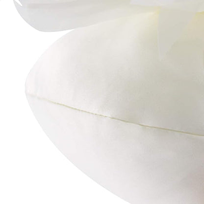 3D Flower Round Throw Pillows Cute Decorative Daisy Sunflower Accent Pillow Modern Farmhouse Elegant Cushion for Bed Couch Chair Car Bedroom Living Room Home Decor Gift 12 Inch White