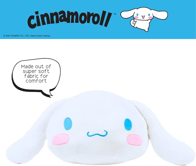 Sanrio Cinnamoroll Bedding Super Soft Plush Decorative Pillow, (100% Officially Licensed Product) by Franco