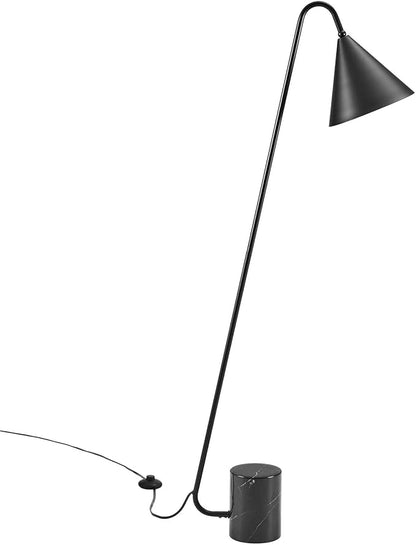 Modway EEI-6531-BLK Ayla Marble Base Floor Lamp, Black