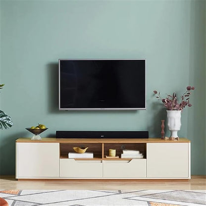 Desktop TV Station Monitor Console Shelf Desk TV Stand Cabinet Mobile TV Furniture