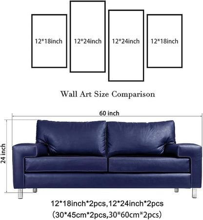 Wieco Art Famous Canvas Paintings Wall Art Banksy Grafitti Girl with Red Balloon Modern Large 4 Piece Inspirational Grey Love Giclee Pictures Print Artwork for Dining Room Kitchen Home Office Decor