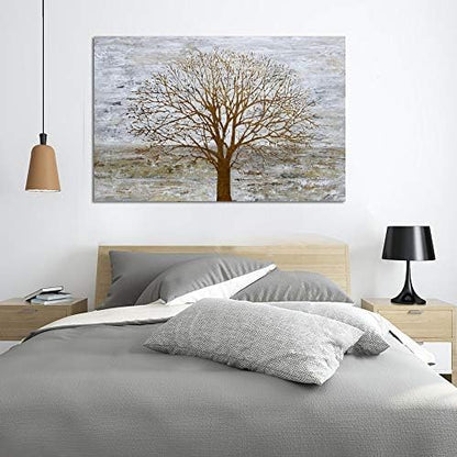 Yihui Arts Hand Painted Abstract Tree Painting for Modern Contemporary Home Decor
