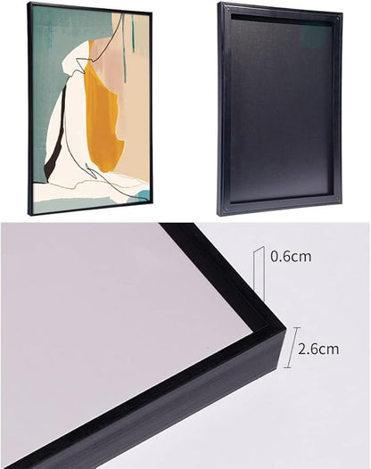 MPLONG Wall Art, Frame Canvas Wall Art Set, Striking Modern Minimalism, Abstract Natural Geometric Color Block Picture Prints, Aesthetic Living Room Bedroom Office Kitchen Wall Decor