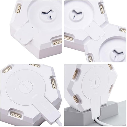 Yescom APP Control 9 Pack Smart LED Light Panels Hexagon Smarter Kit WiFi LED Table Light Kit Music Sync DIY Design Compatible with Alexa Google for Gaming TV Decor