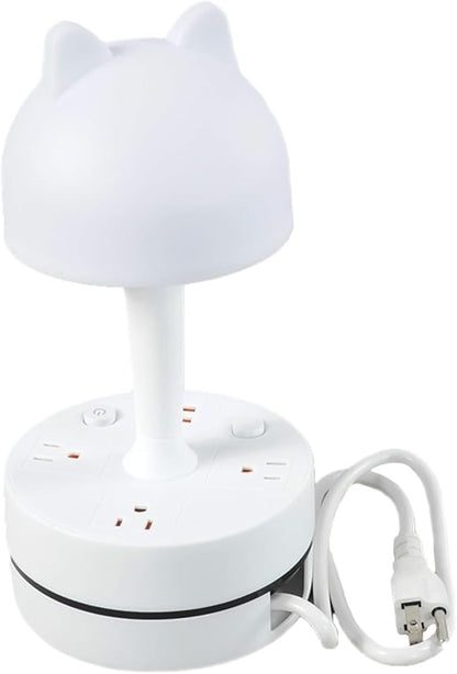 Cute Rabbit Table Lamp for Home Office and Nightstand, 3 Way Dimmable Desk Light with USB Charging Port