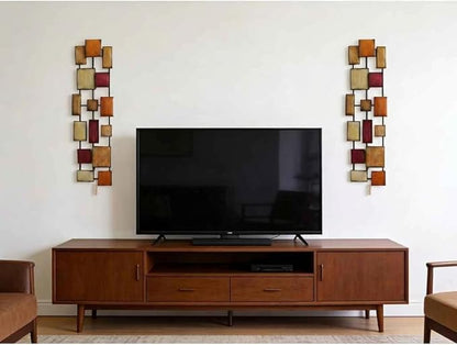 Hosley 35” Metal Wall Décor – Modern Abstract Wall Art for Living Room, Bedroom & Entryway | Elegant Hanging Sculpture for Home Décor
