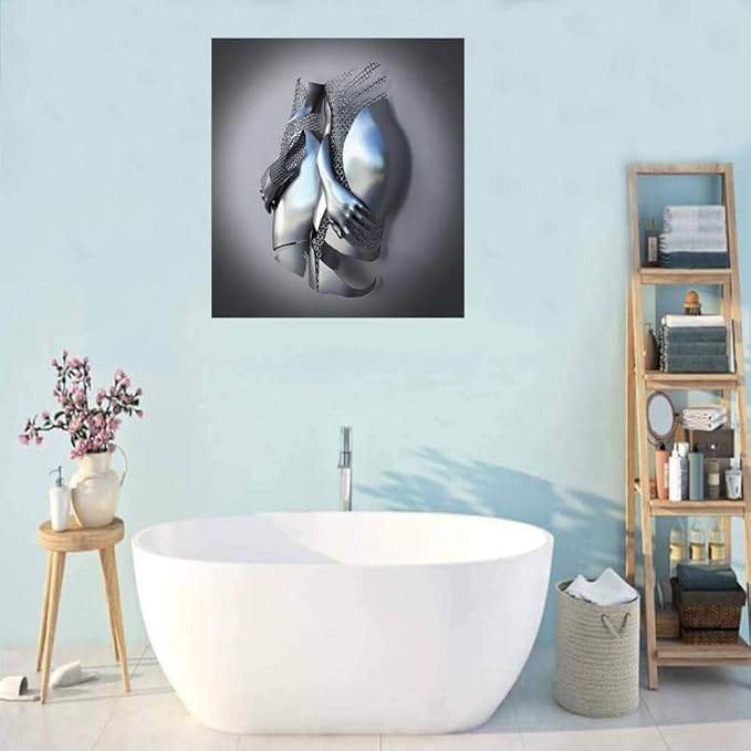 3D Wall Art Decor Artwork Figure Statue Modern Art Canvas Painting,Large Wall Art for Bathroom Bedroom Decoration