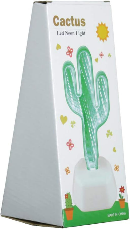 3D Creative Tunnel Lamp, Infinite Mirrors Tunnel Light, 3D Mirror Light, LED Cactus Sign Lights, Tunnel Mirrors Lights, Desktop Lamp Party Home Decor LED Night Light