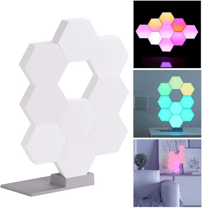 Yescom APP Control 9 Pack Smart LED Light Panels Hexagon Smarter Kit WiFi LED Table Light Kit Music Sync DIY Design Compatible with Alexa Google for Gaming TV Decor