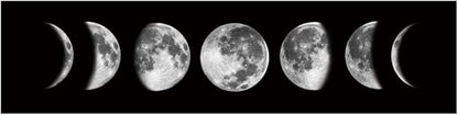 Ohhvvow Moon Phase Wall Art Painting, 47L x 11.8W Black and White Modern Abstract Canvas Wall Art Painting for Living Room Bedroom Decor, Contemporary Artwork for Home Office, Unframed