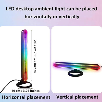 RGB Light Bar for Desk 2 Pack USB Powered Ambient Table Lamp with App & Remote Control Color Changing LED Mood Lights for Gaming Setup TV Backlight, Bedroom Decor
