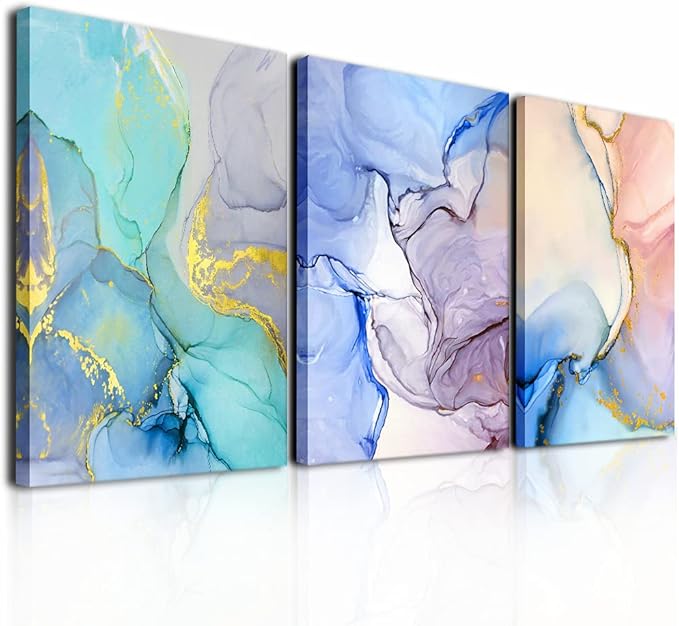 Abstract Wall Decor For Living Room Large Size Canvas Wall Art Paintings For Bedroom Colorful Color Abstract Wall Artworks Pictures For Office Decor Bathroom Home Decorations Art 3 Piece 16x24