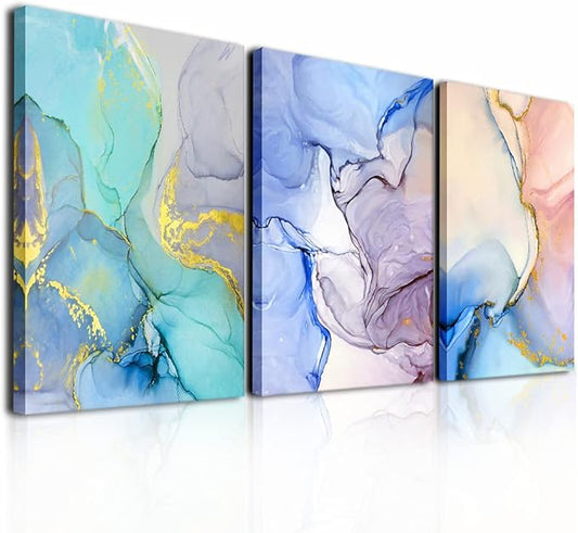 Abstract Wall Decor For Living Room Large Size Canvas Wall Art Paintings For Bedroom Colorful Color Abstract Wall Artworks Pictures For Office Decor Bathroom Home Decorations Art 3 Piece 16x24