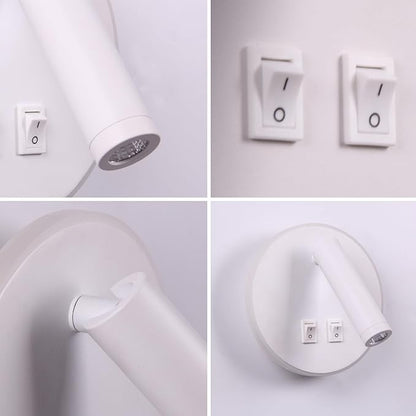 Wall Wash Light White Bed LED with Interior Wall Adjustable Spotlight Reading lamp Wall lamp for Hallway Bedroom Stairs Hotels Indoor Bedside Lamp 3000K (3W + 9W)