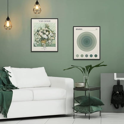 Habseligkeit Sage Green Master Wall Art Prints, Abstract Matisse Wall Art Exhibition Posters, Vintage Art Boho Art Prints, Retro Room Decor for Aesthetic Bedroom（11x14inch, Unframed