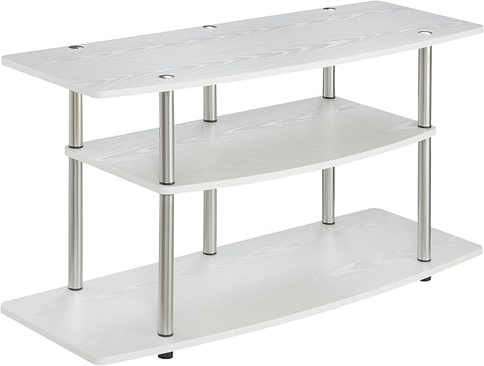 Convenience Concepts Designs2Go 3-Tier Wide TV Stand, White