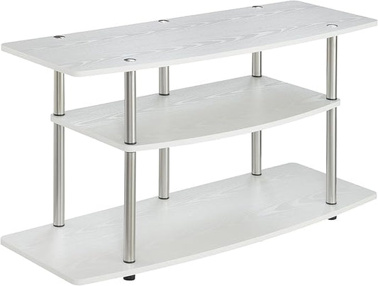 Convenience Concepts Designs2Go 3-Tier Wide TV Stand, White
