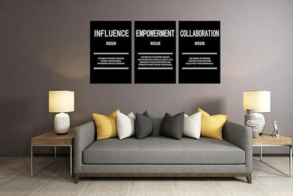 Leadership Inspirational Wall Art Empowerment Collaboration Influence Motivational Print Canvas Poster Painting for Office Modern Inspiring Artwork for Home Living Room Wall Decor[72''Wx 36''H]