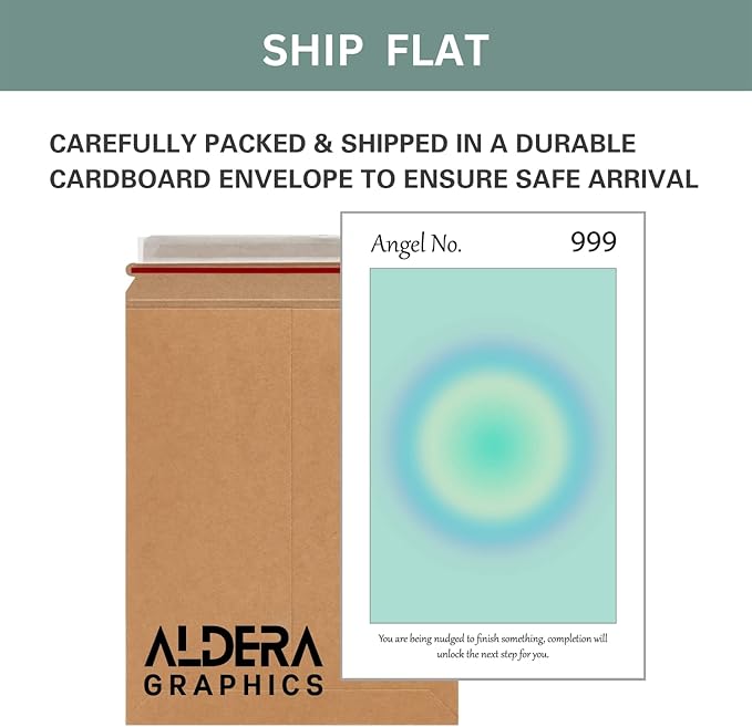 Gradient Aura Angel Numbers Poster Sets for Room Aesthetic Inspirational Quotes Wall Art Paintings Abstract Minimalist Room Wall Decor - 11x17in LAMINATED - No Frame (777, 888, 999 - Angel Numbers)