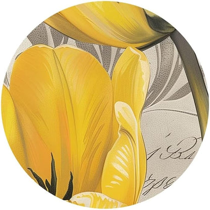 Wall HDQ Flowers Pictures Canvas Prints Yellow Tulip Wall Art for Bathroom Office Home Decor Framed Ready to Hang